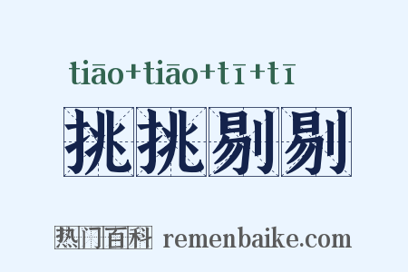 挑挑剔剔是什么意思的图片